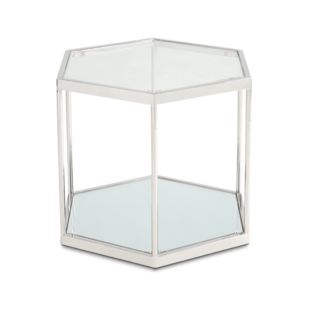 silver side table