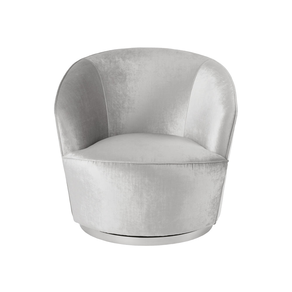 grey&silver fabric accent chair