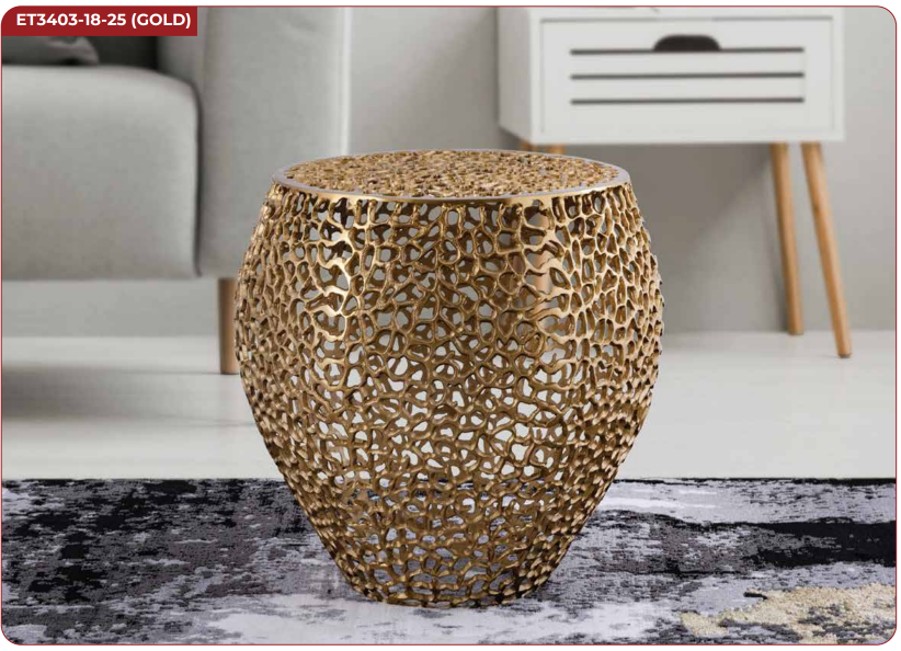 gold side table