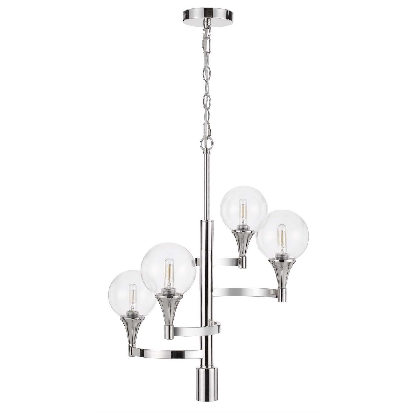 silver chandeliers