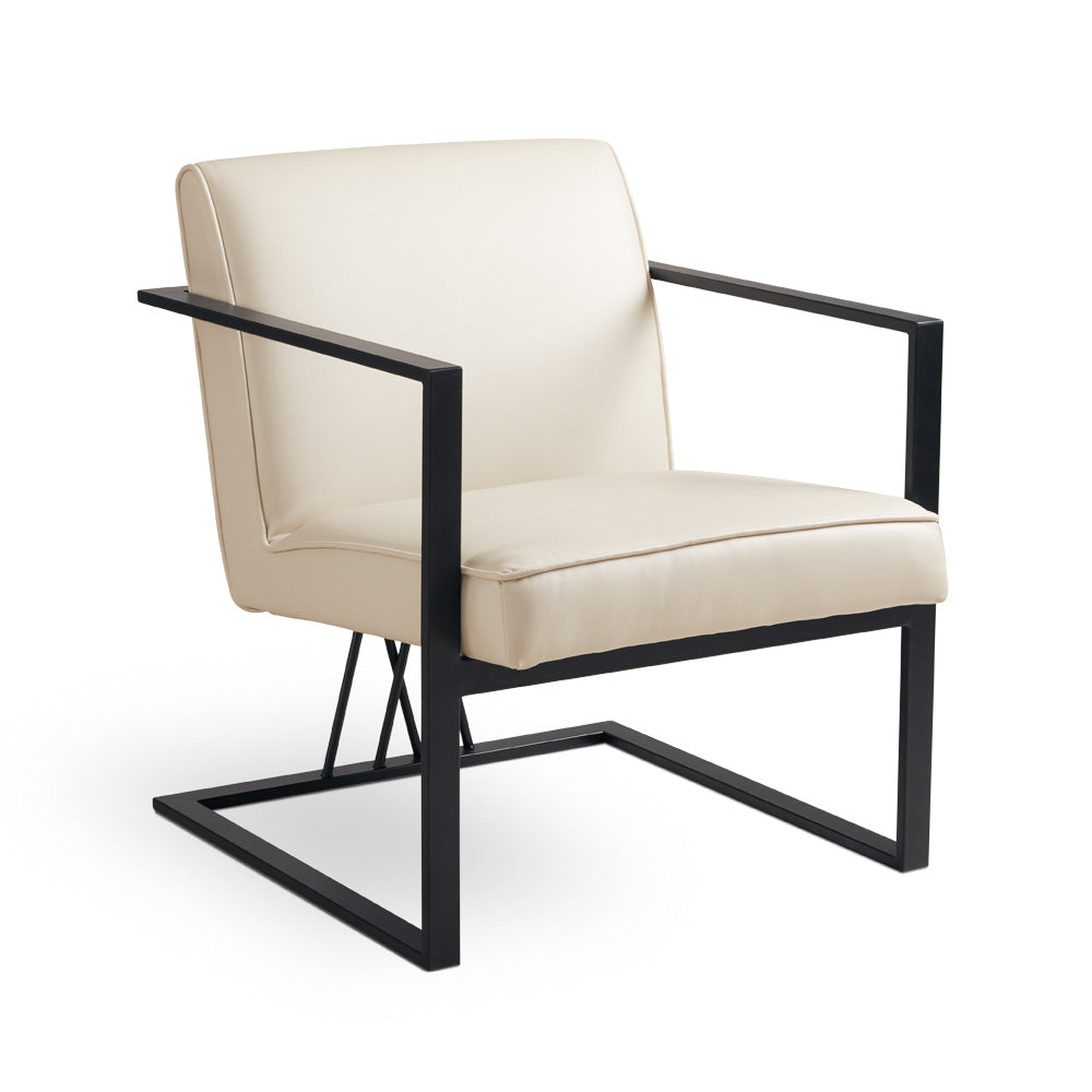 taupe leather accent chair