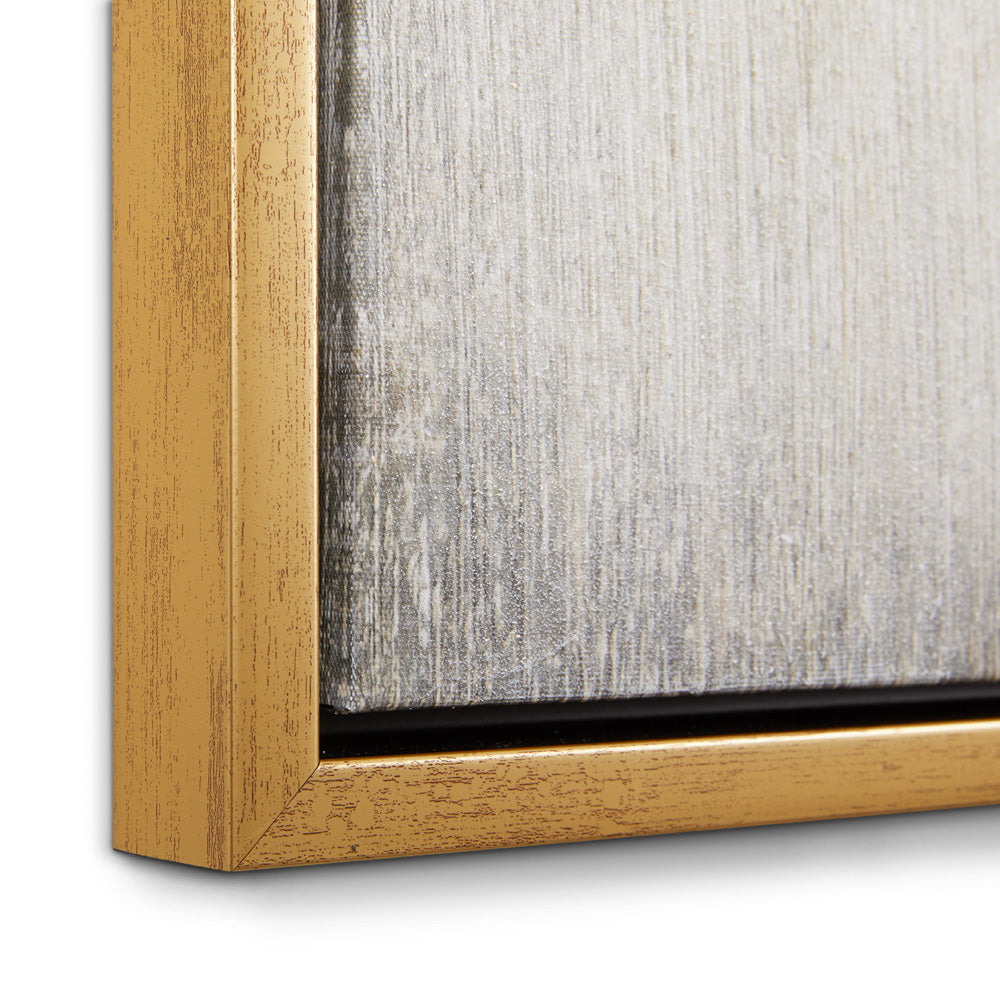 silver and gold frame
