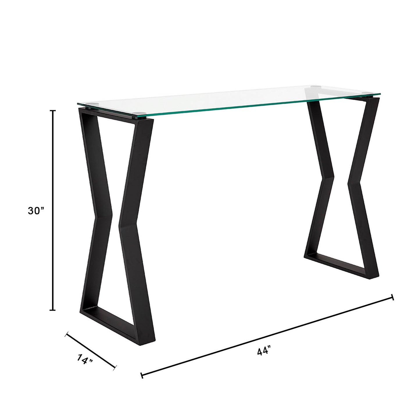 tempered glass console table