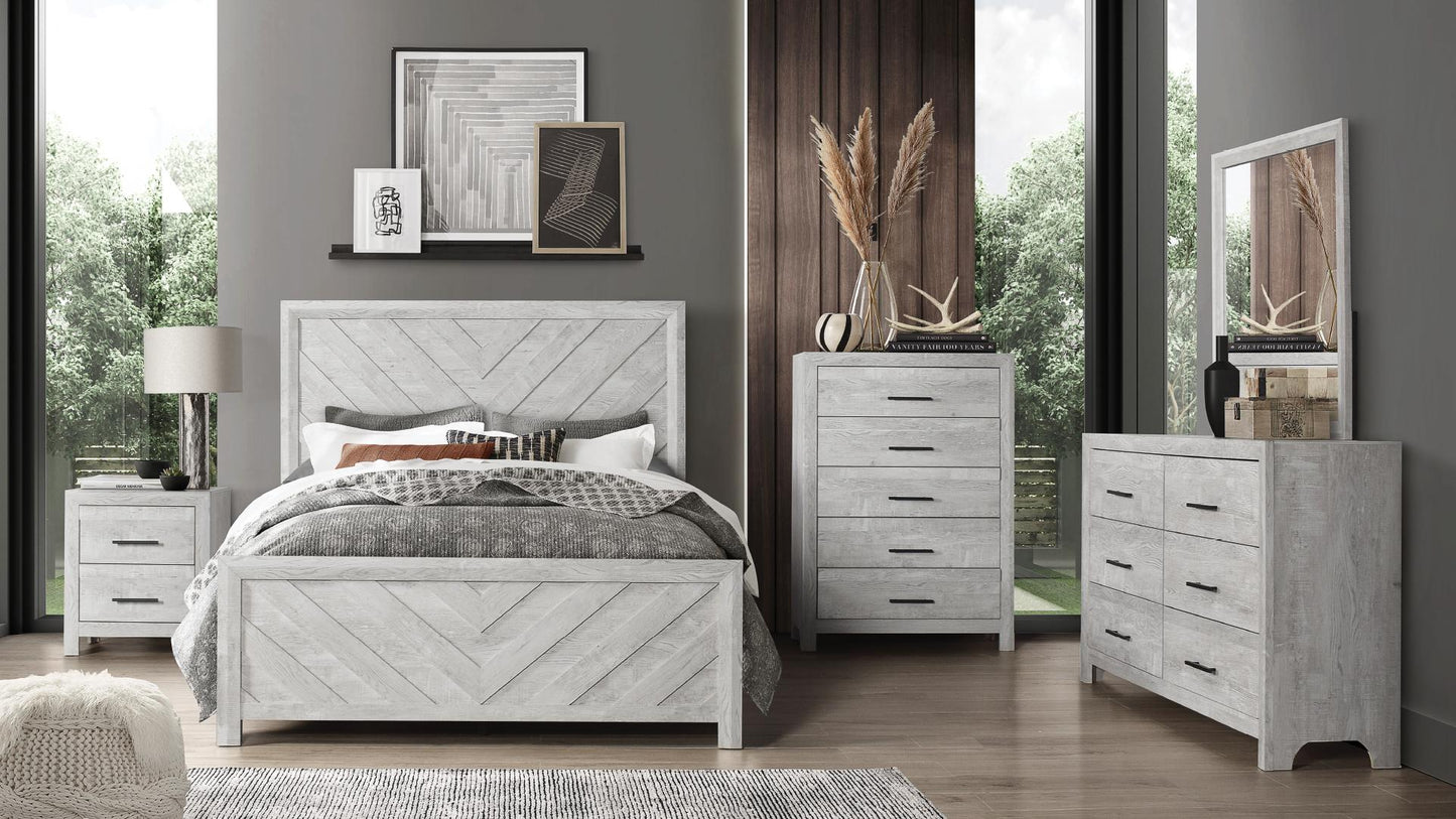 light grey wooden bedroom set