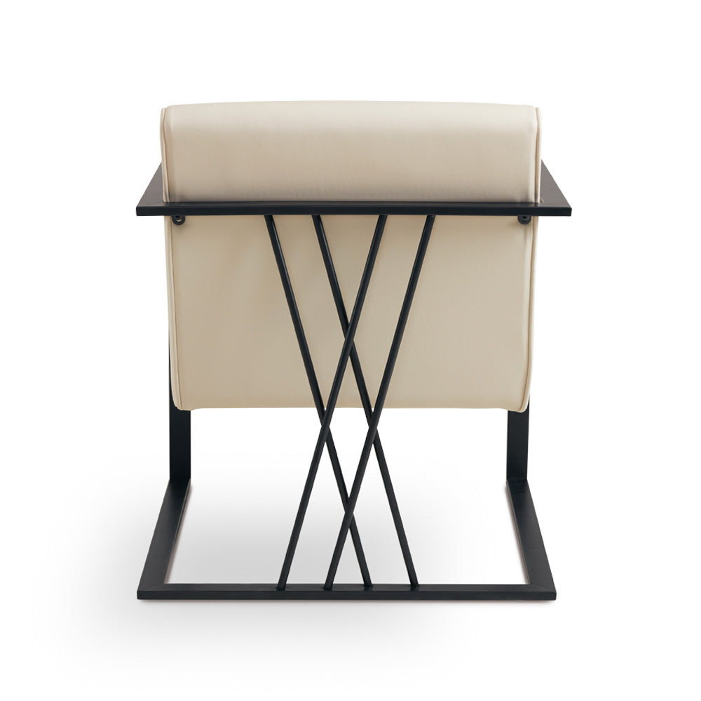 taupe leather accent chair