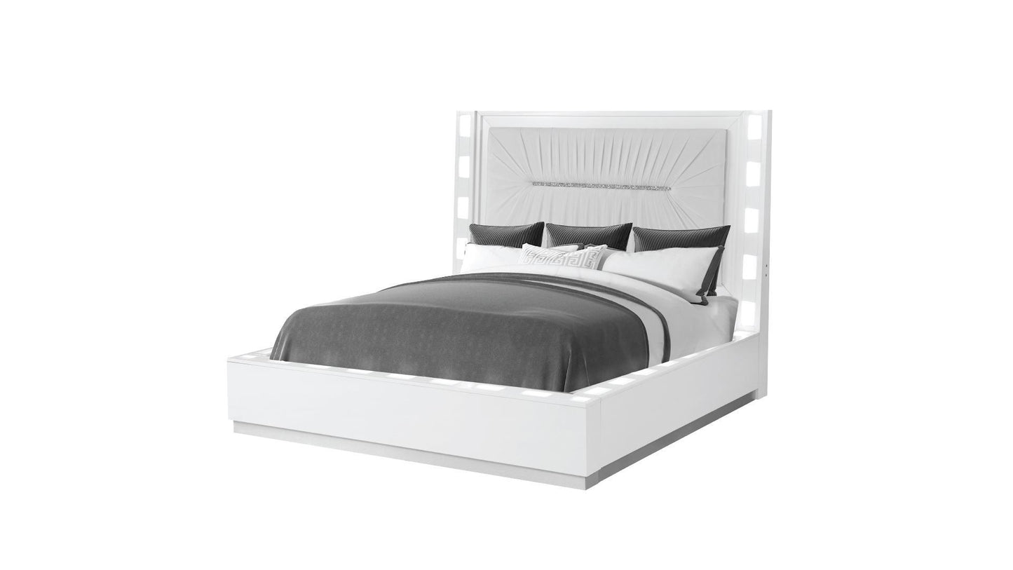 white single bed