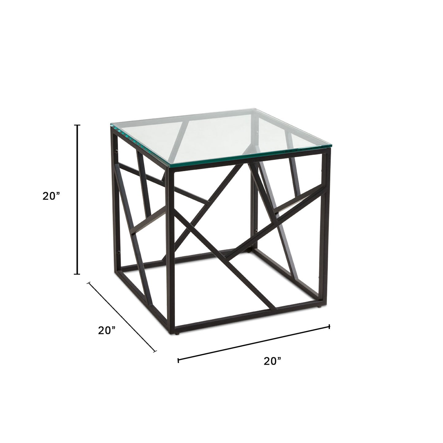 steel side table