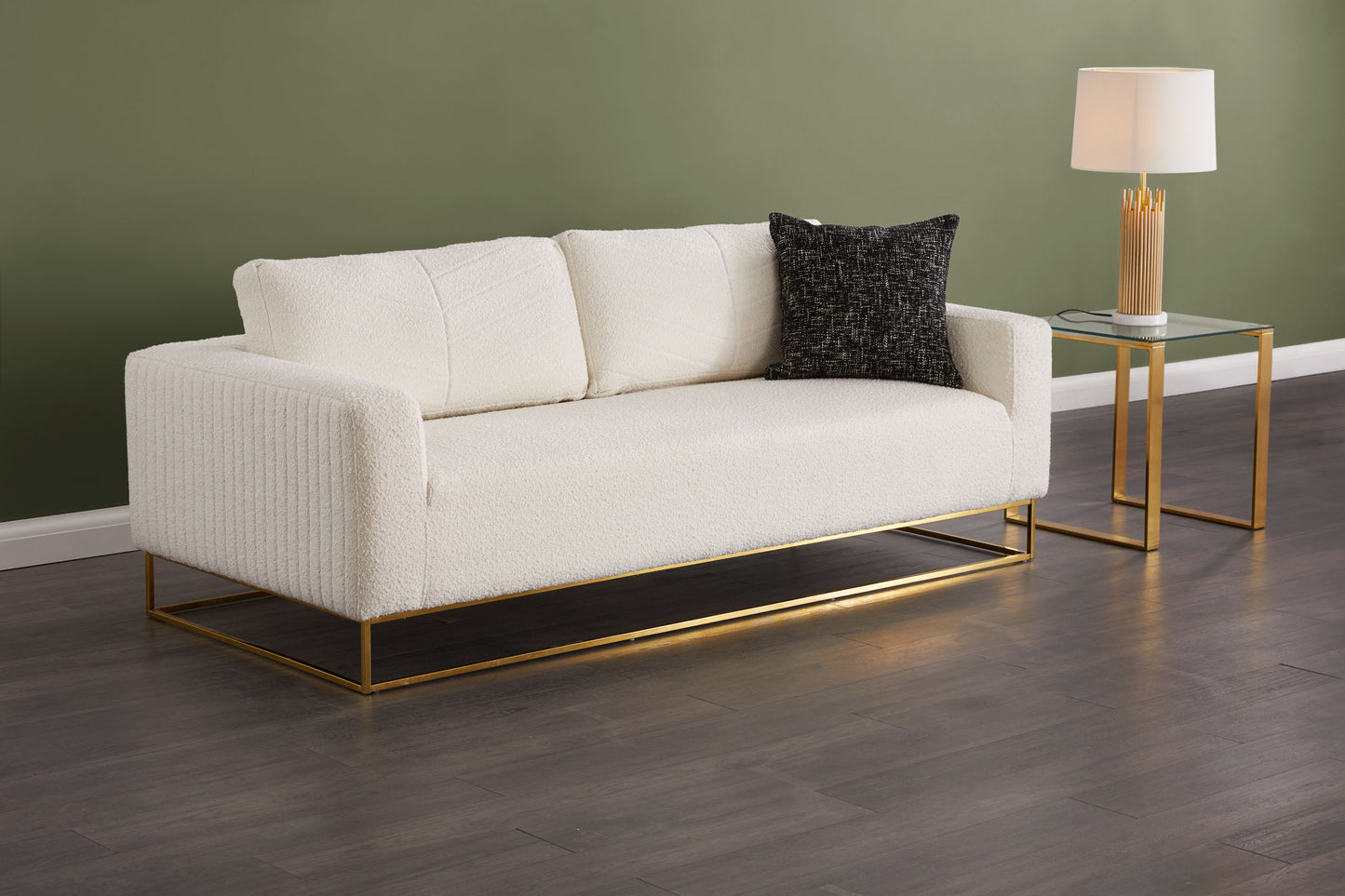 steel frame side table