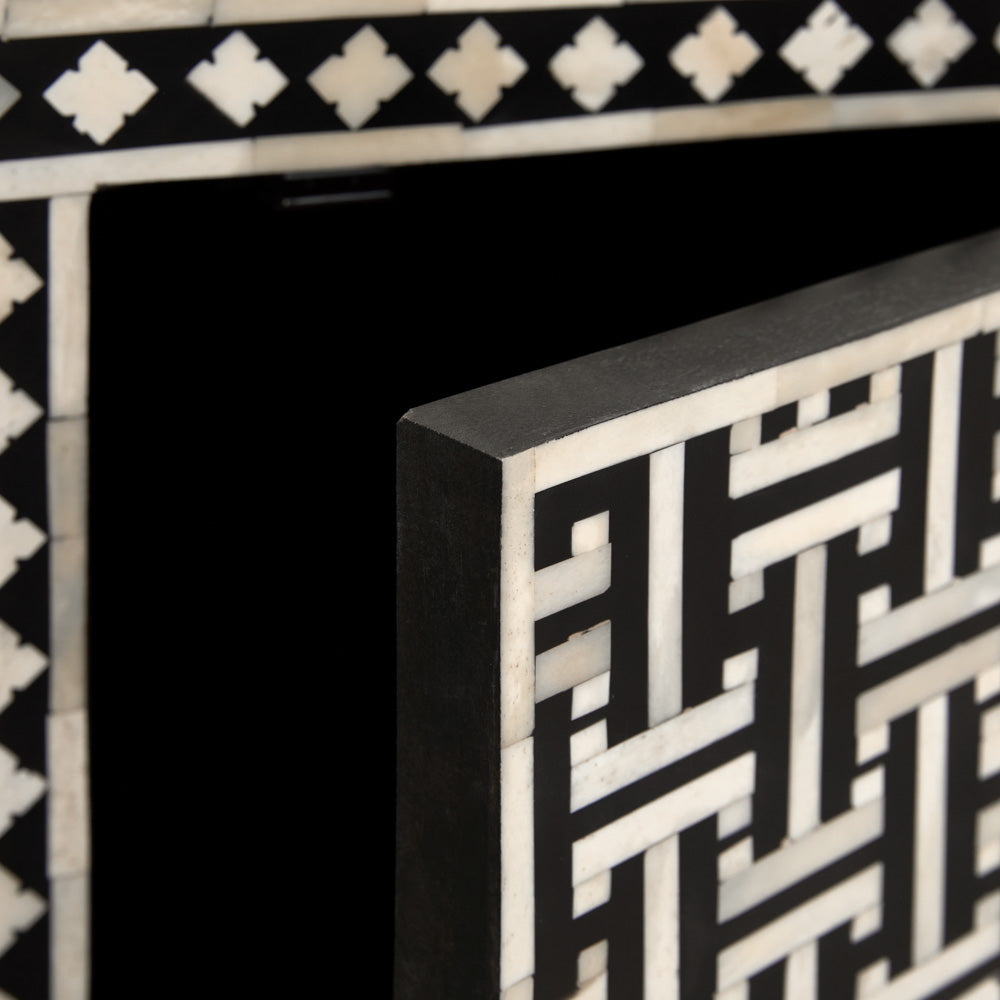 black and white sideboard