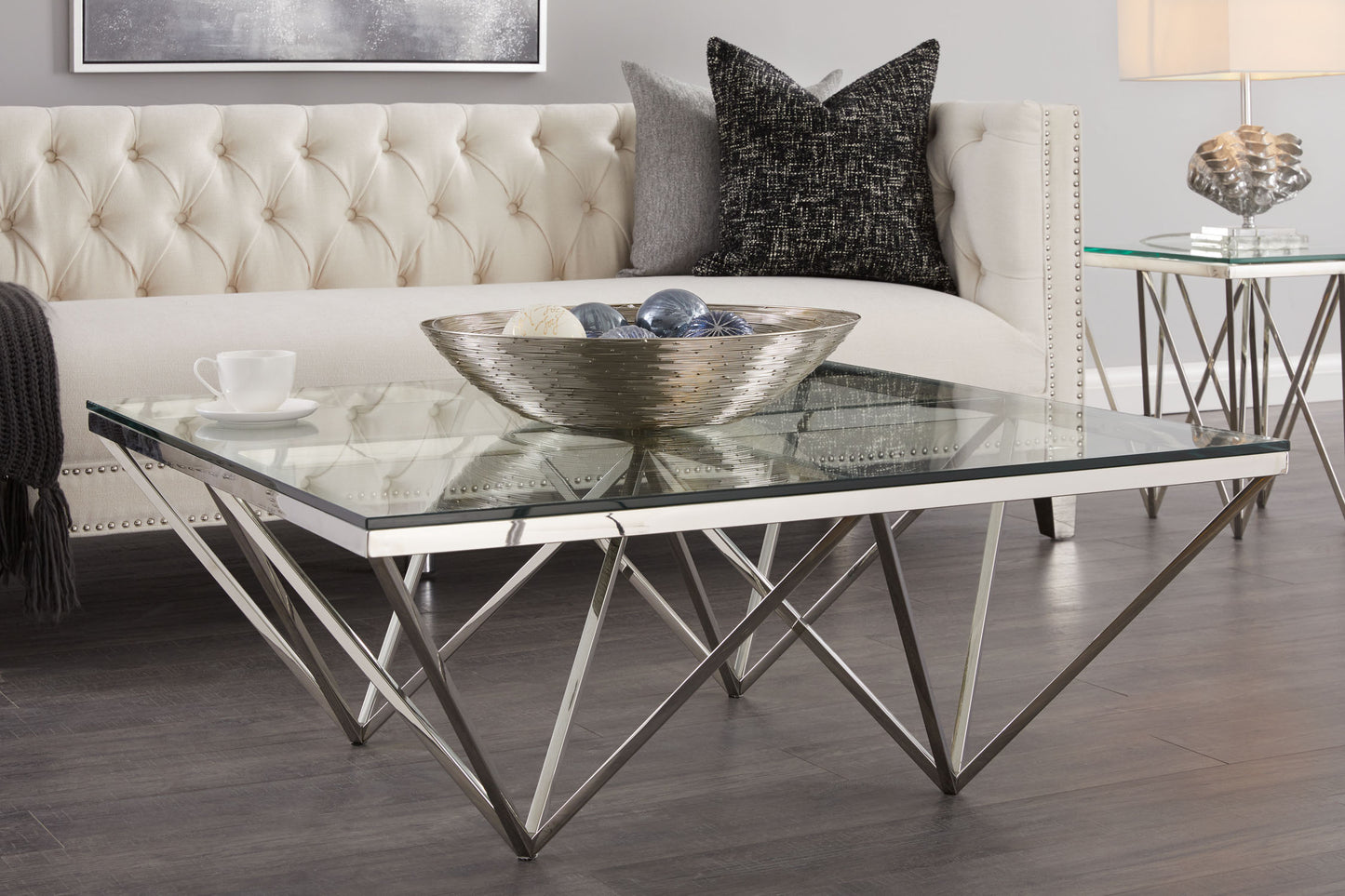 silver coffee table