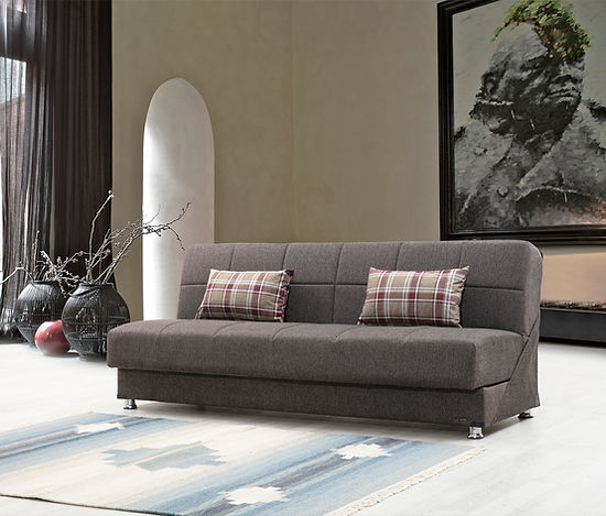 brown fabric sofa