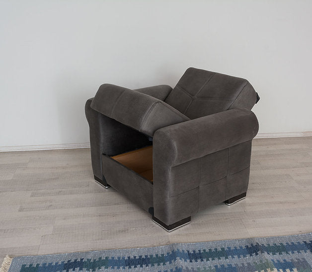 dark grey fabric sofa set