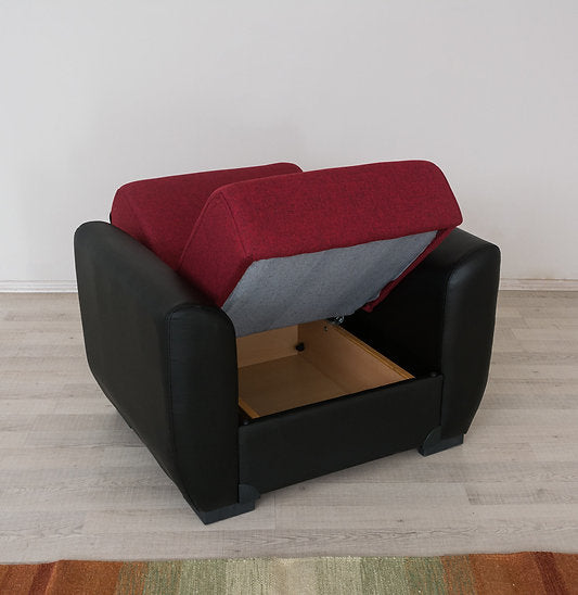 black&red leather sofa set