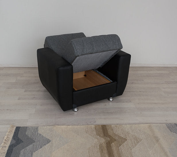 grey fabric sofa set