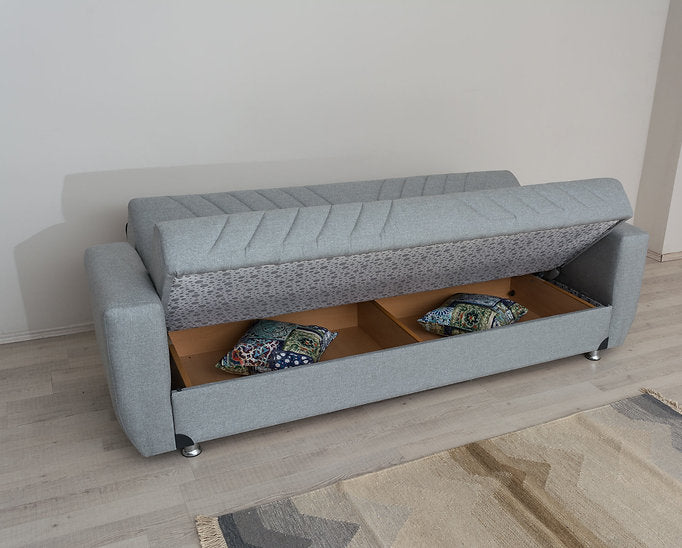 light grey fabric sofa set