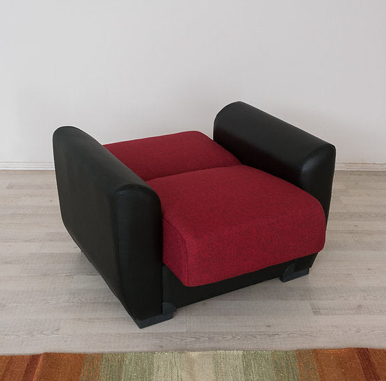 black&red leather sofa set