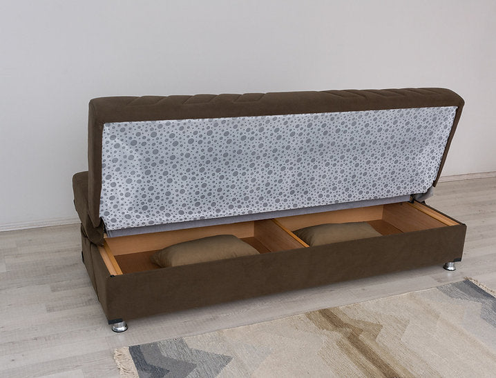 brown fabric sofa