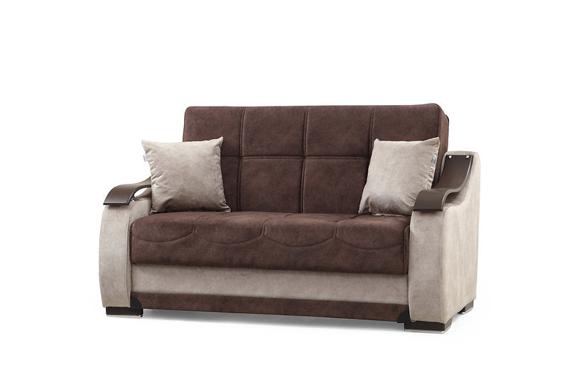 brown fabric sofa set
