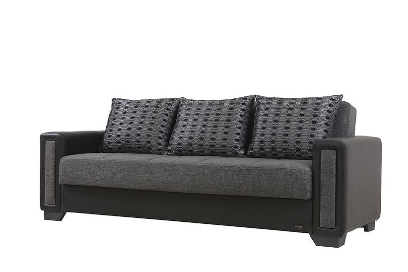grey leather sofa set