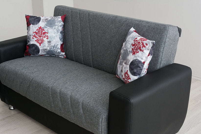 grey fabric sofa set