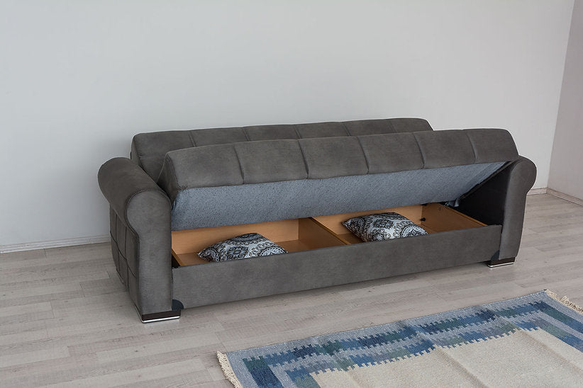 dark grey fabric sofa set