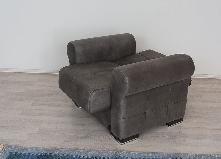 dark grey fabric sofa set