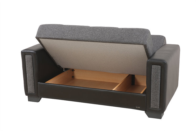 grey leather sofa set