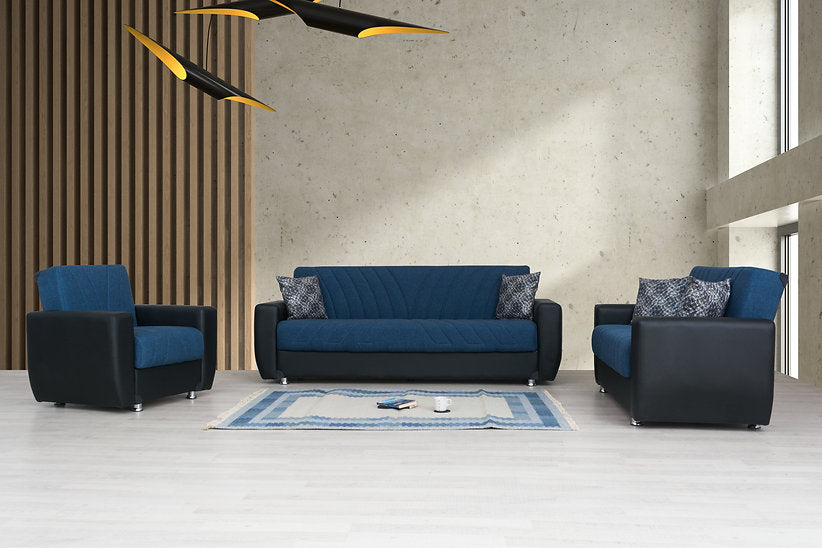 navy fabric sofa set