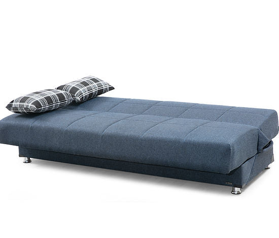 black fabric sofa