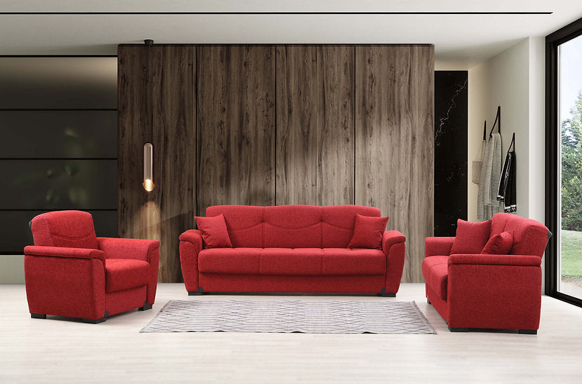 burgundy fabric sofa set