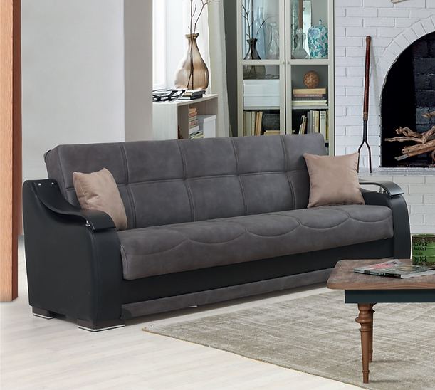 grey leather sofa set