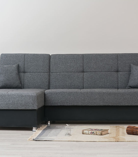 grey fabric sofa sectional