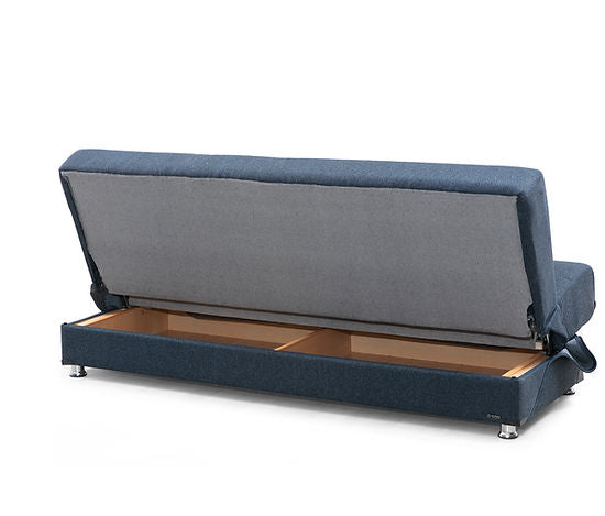 black fabric sofa