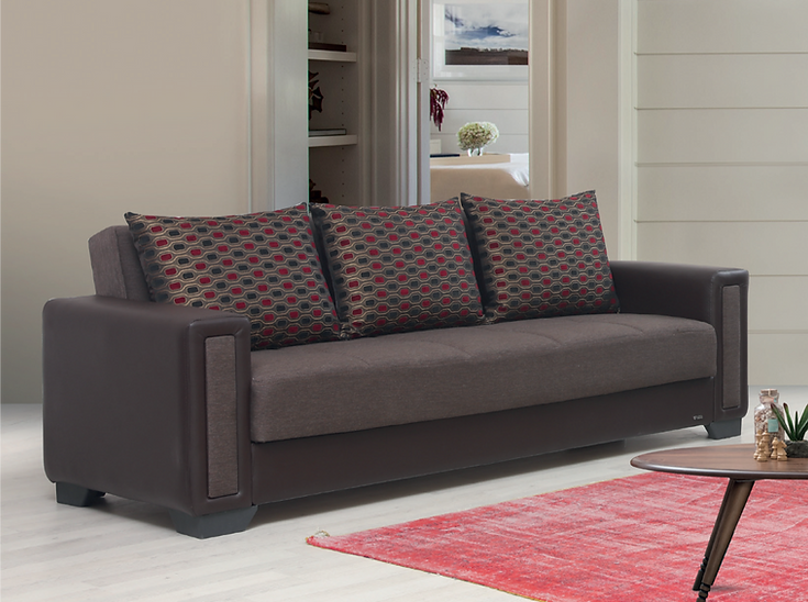 charcoal leather sofa set