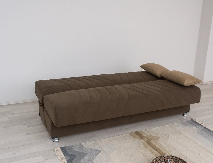 brown fabric sofa