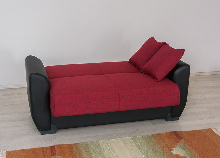 black&red leather sofa set