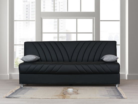 dark brown leather sofa