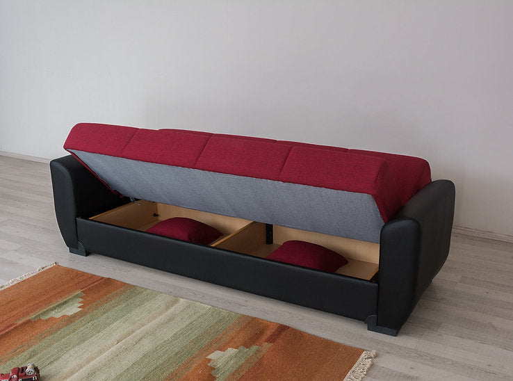black&red leather sofa set