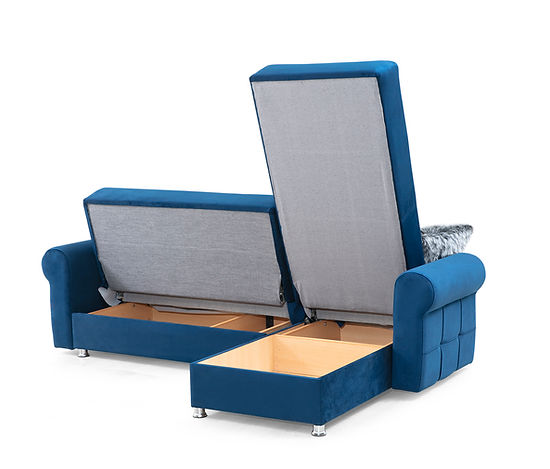 navy fabric sofa sectional