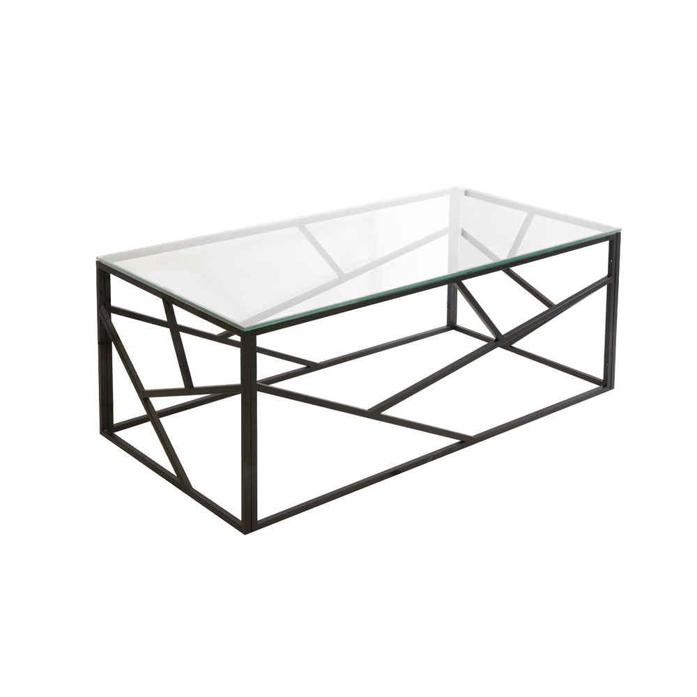 black glass coffee table