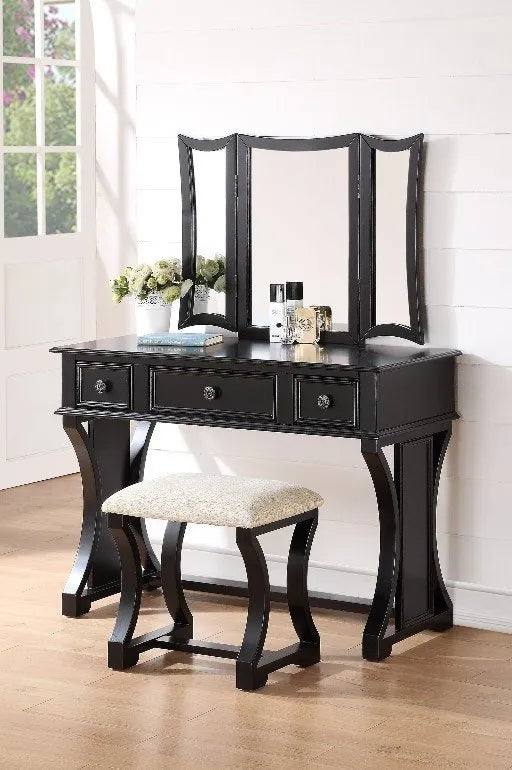 black vanity set