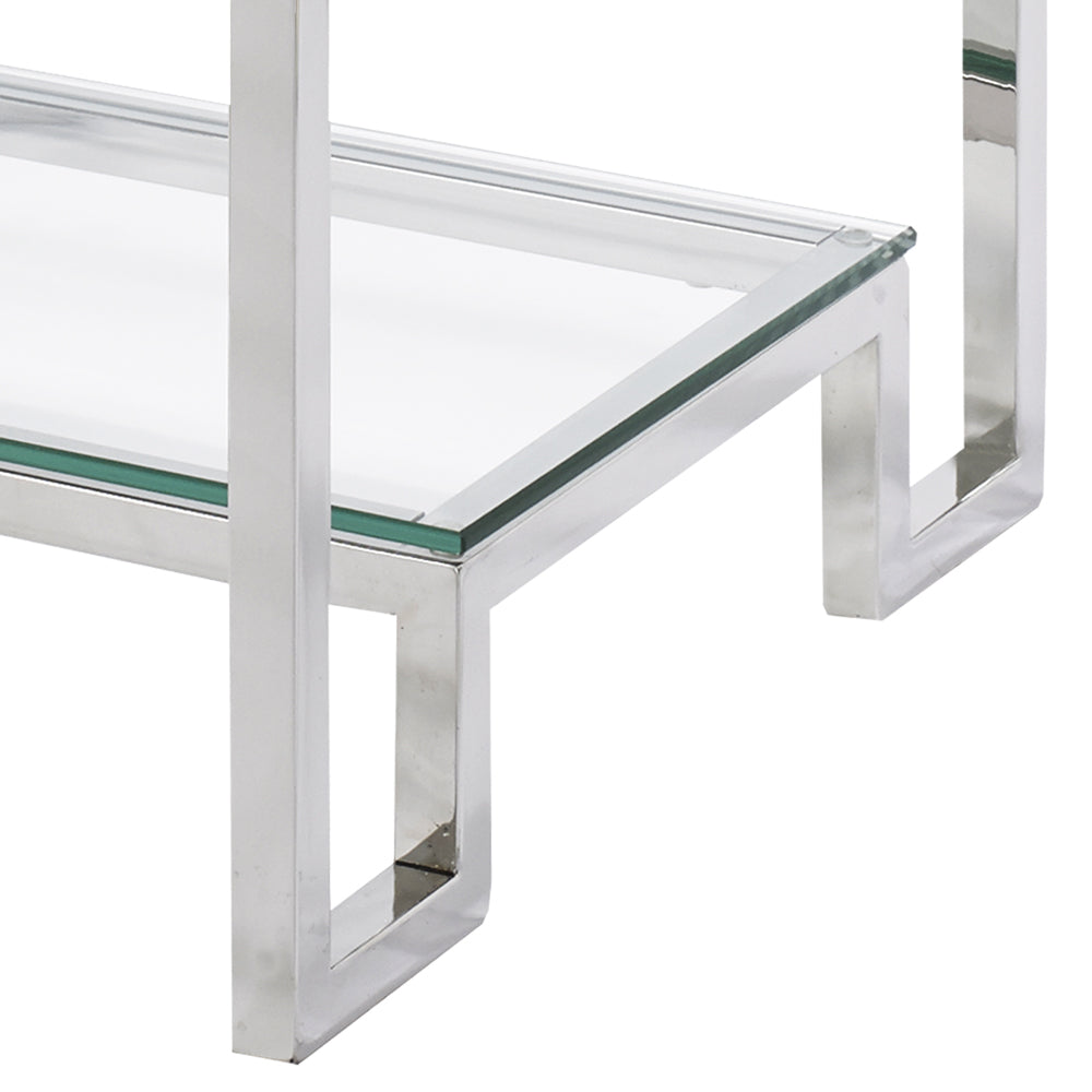 steel side table