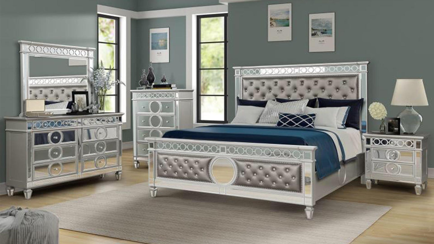 grey upholstered bedroom set