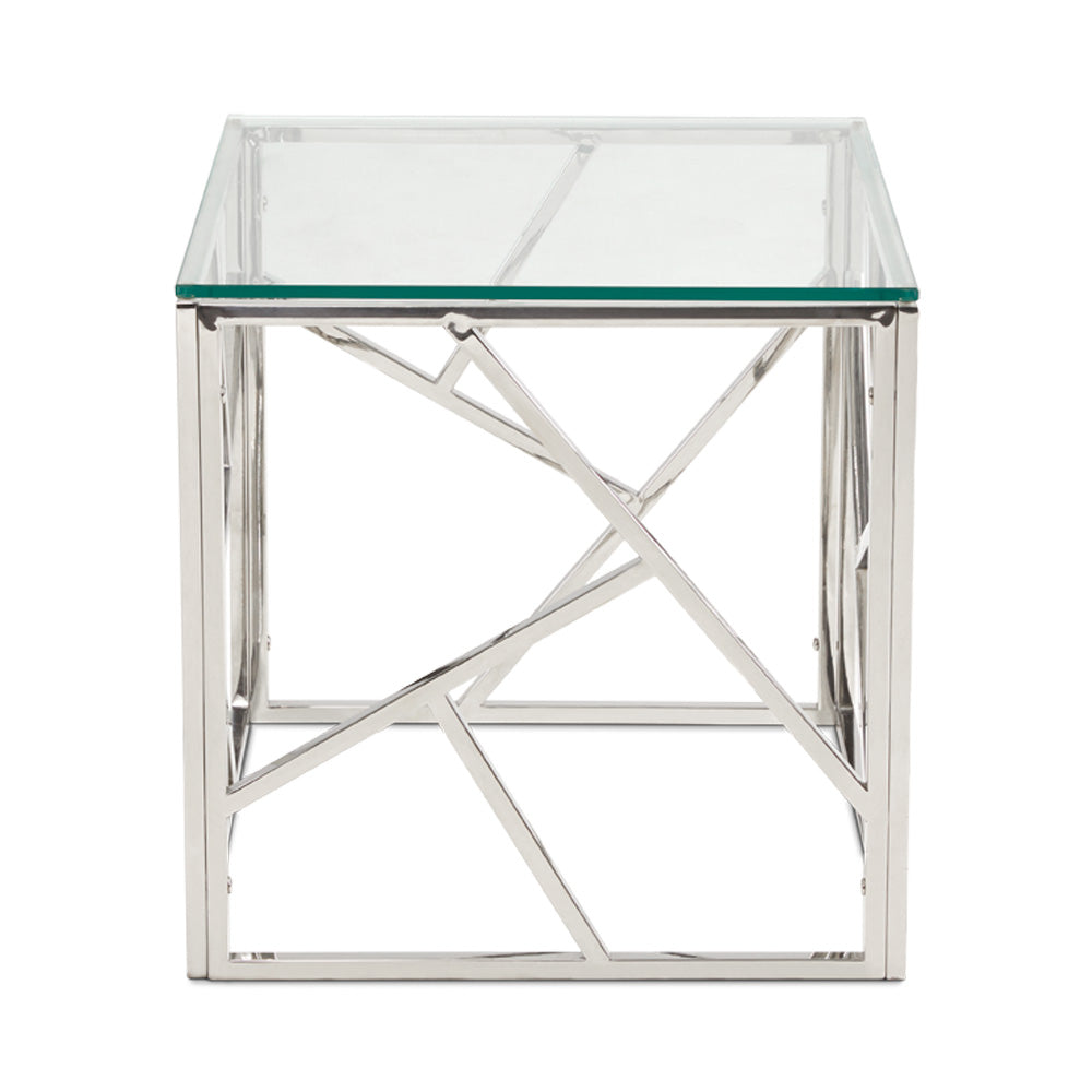 glass side table