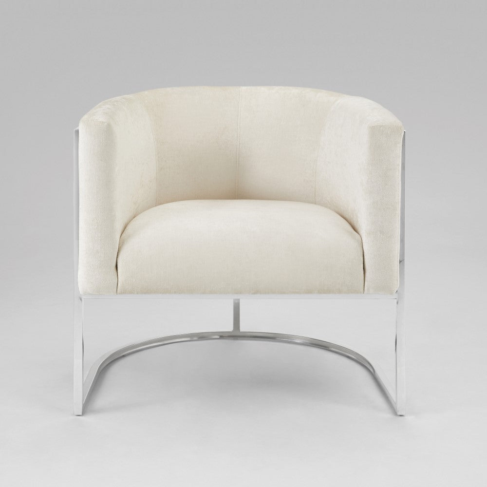 ivory fabric accent chair