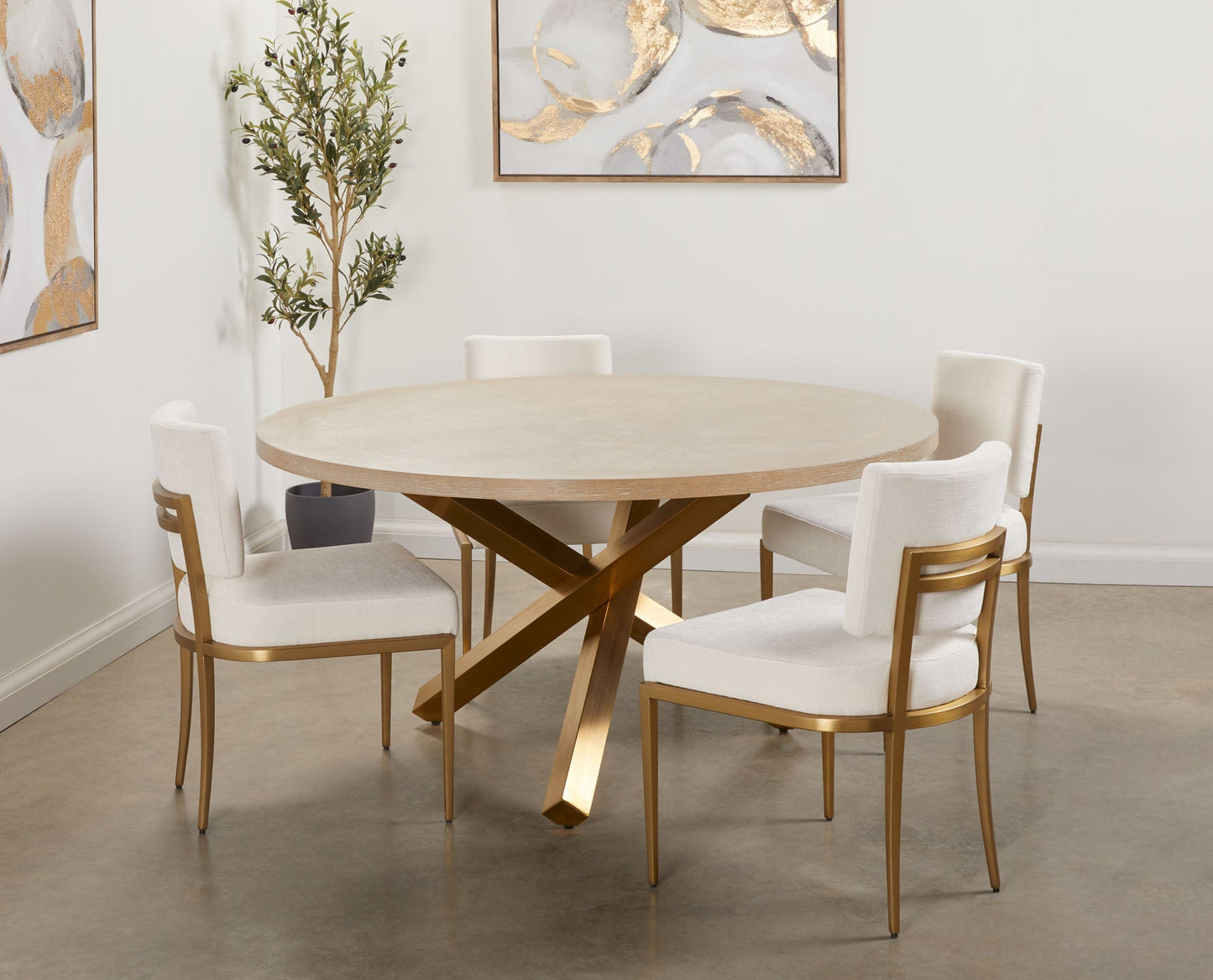 beige dining set
