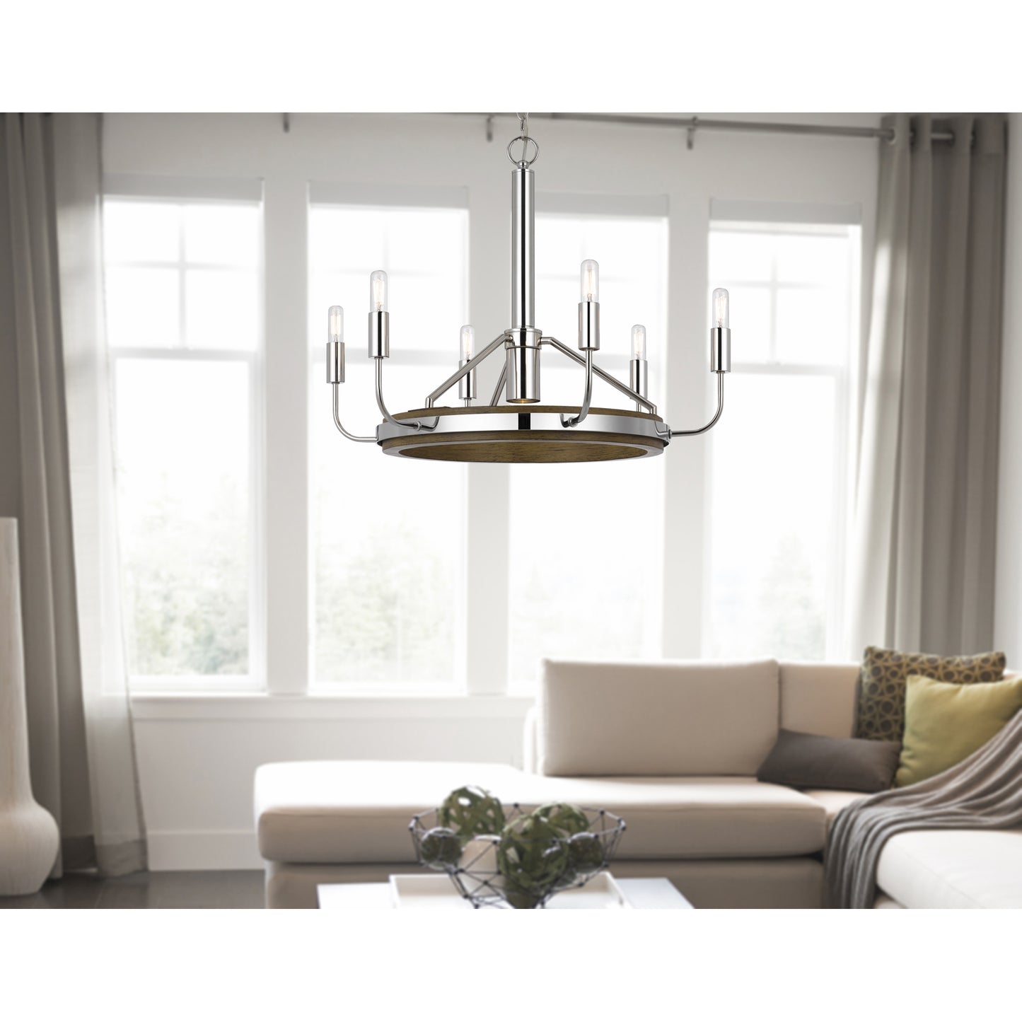 silver chandeliers