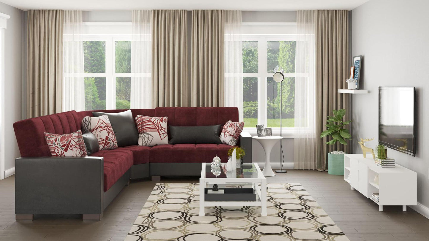 burgundy sofa sectional