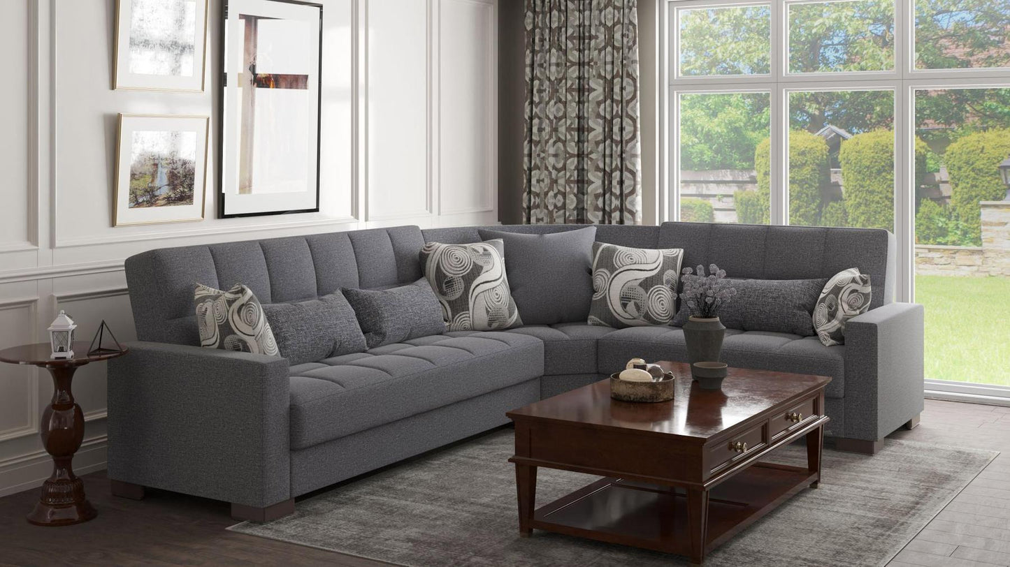dark grey fabric sofa sectional