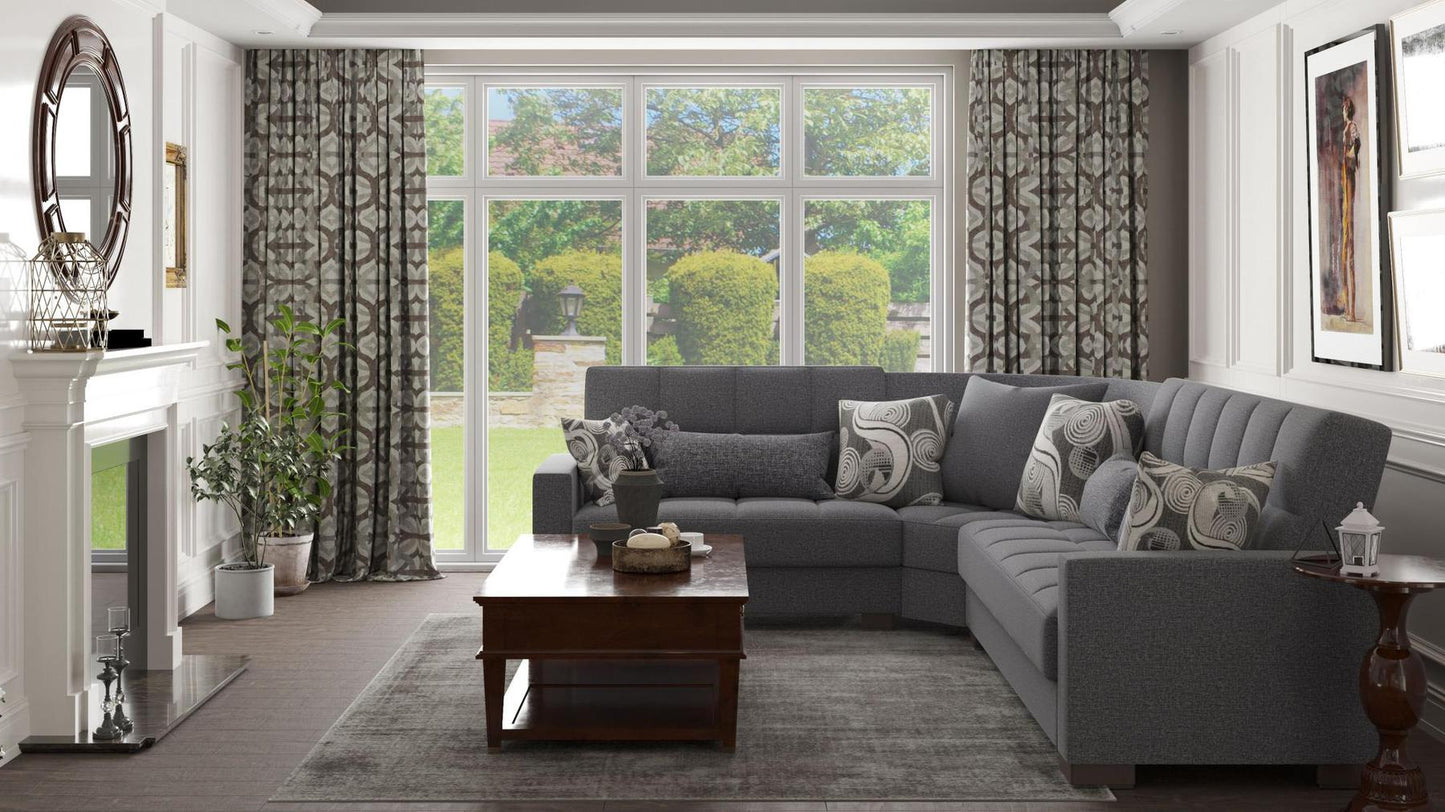 grey fabric sofa sectional